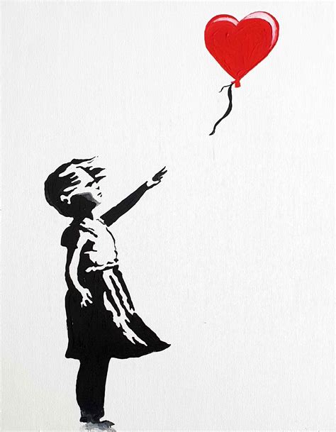 banksy girl with balloon vector